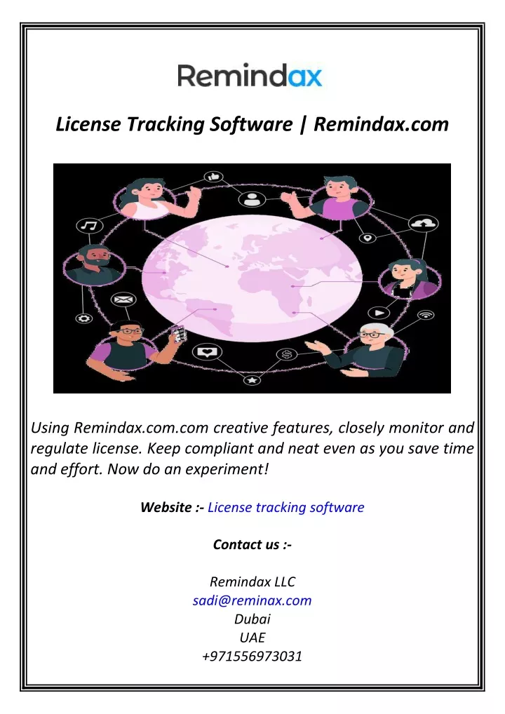 license tracking software remindax com