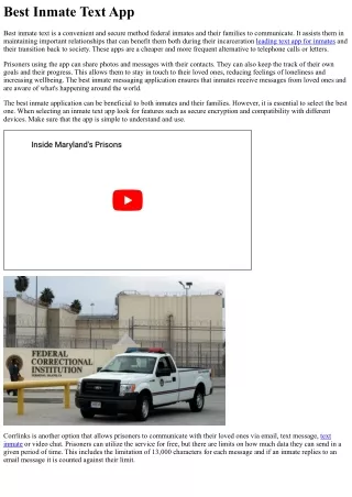 Best Inmate Text App