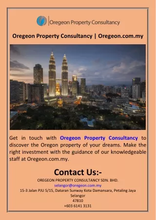 Oregeon Property Consultancy  Oregeon.com.my