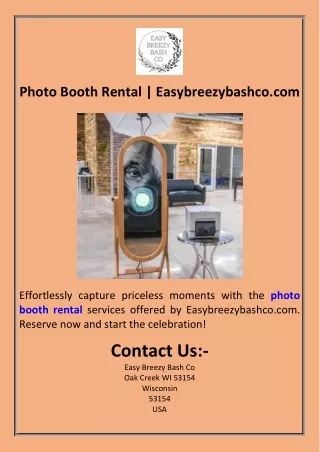 Photo Booth Rental  Easybreezybashco.com