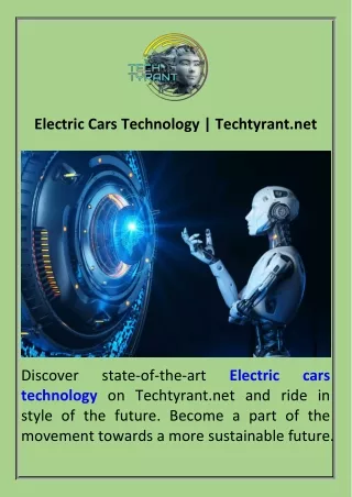 Electric Cars Technology  Techtyrant.net