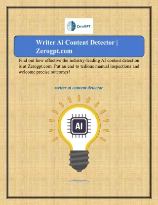 Writer Ai Content Detector | Zerogpt.com