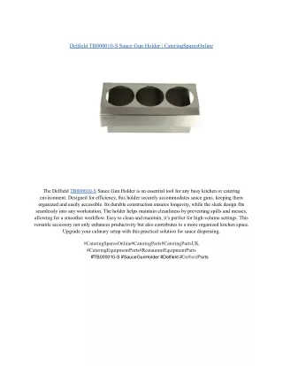 Delfield TB000010-S Sauce Gun Holder _ CateringSparesOnline