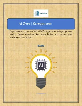 experience the power of ai with zerogpt