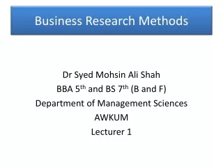 business research methods