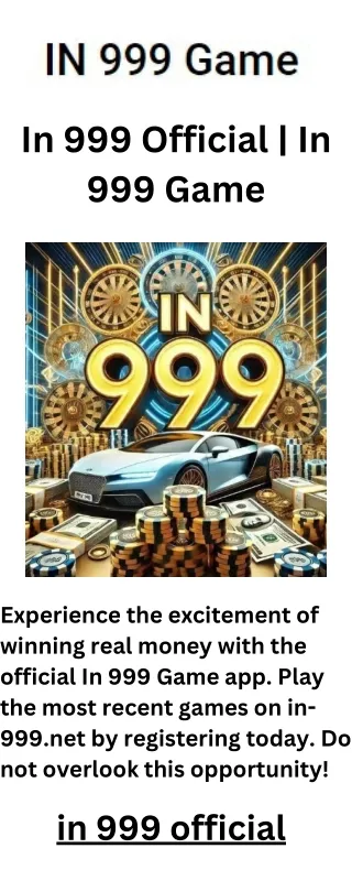 In 999 Official  In 999 Game
