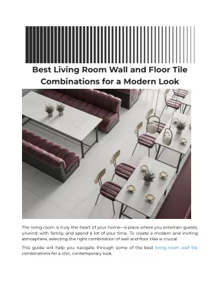 best living room wall and floor tile combinations