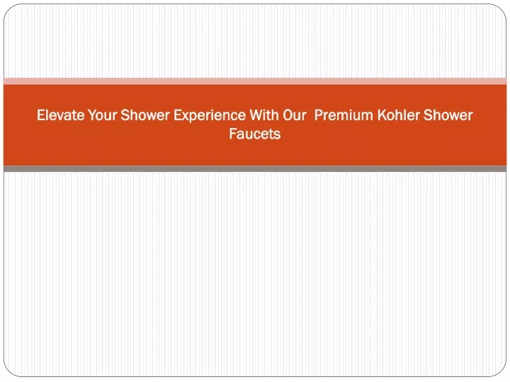 elevate your shower experience with our premium kohler shower faucets