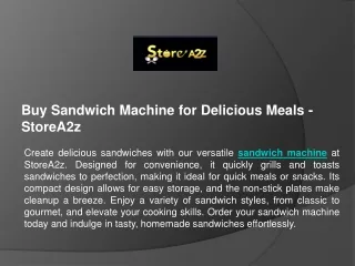 Buy Sandwich Machine for Delicious Meals - StoreA2z