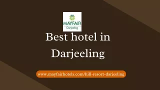 Best hotel in Darjeeling