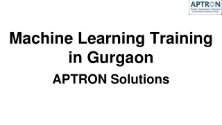 Machine Learning Training in Gurgaon