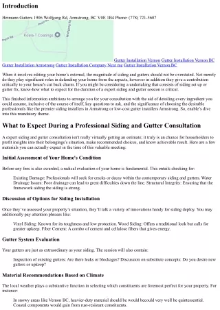 “What to Expect During a Professional Siding and Gutter Consultation”