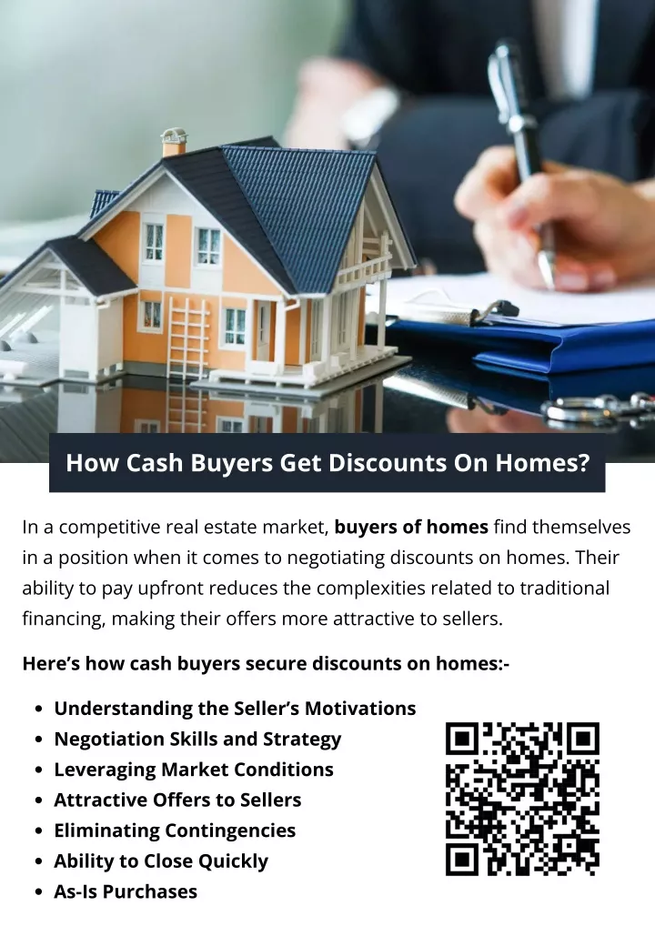 how cash buyers get discounts on homes