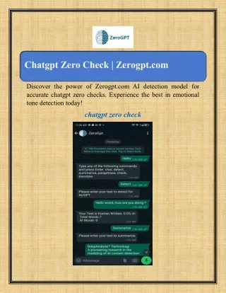 Chatgpt Zero Check | Zerogpt.comq