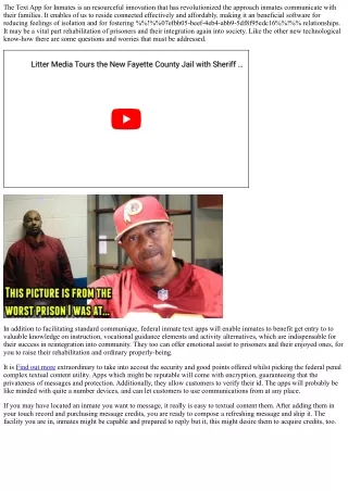 the text app for inmates is an resourceful