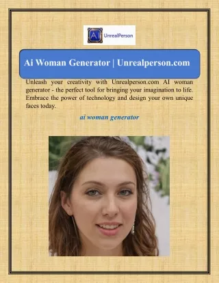 Ai Woman Generator | Unrealperson.com
