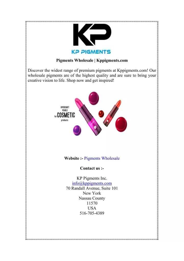 pigments wholesale kppigments com