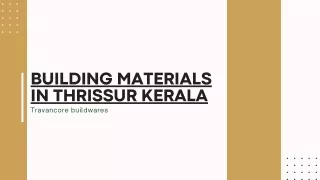 building materials in Thrissur Kerala