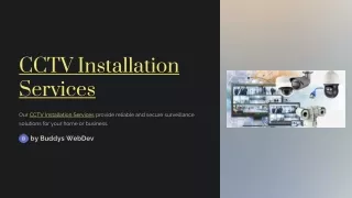 CCTV Installation Services For Professional Security System