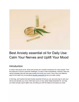 Best Anxiety Essential Oils for Daily Use_ Calm Your Nerves and Uplift Your Mood