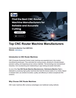 PDF-Top CNC Router Machine Manufacturers