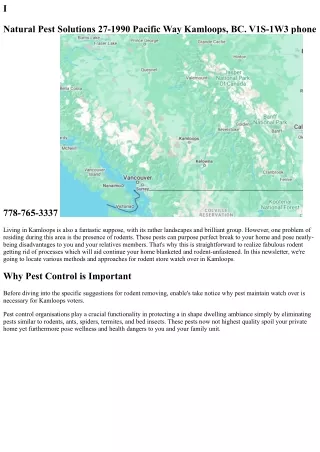Effective Rodent Removal Techniques for Kamloops Residents