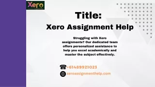 Xero Assignment Help in Australia