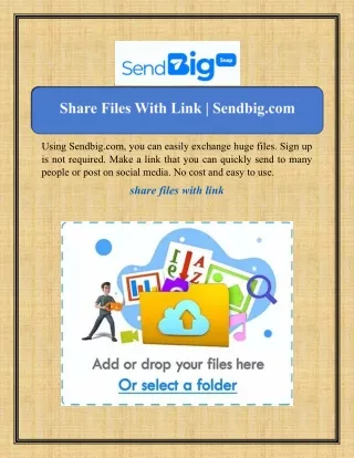 Share Files With Link | Sendbig.com