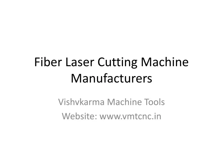 fiber laser cutting machine manufacturers