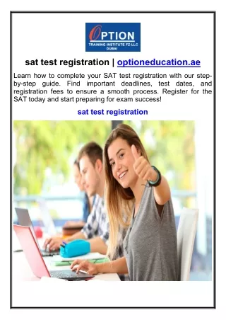 sat test registration optioneducation ae