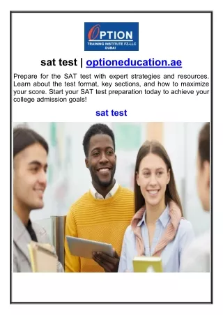 sat test optioneducation ae