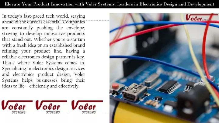 elevate your product innovation with voler