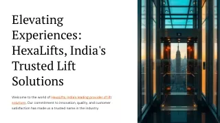 Elevator Company in India Building Strong Foundations with Quality Lifts