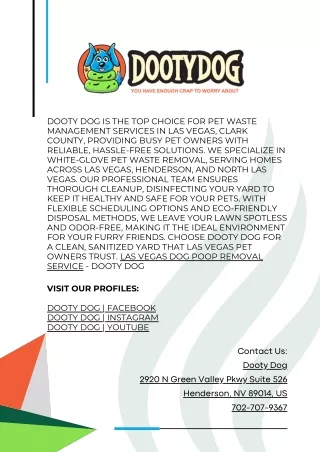 dooty dog is the top choice for pet waste