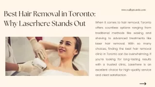 Best Laser Hair Removal in Toronto at Laser Here