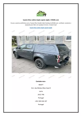 toyota hilux cabine dupla capota rígida | Wildtt.com