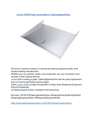 Lincoln 370010 Finger Housing Btm 2 _ CateringSparesOnline