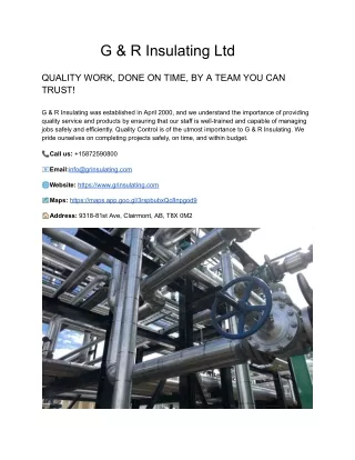 g r insulating ltd