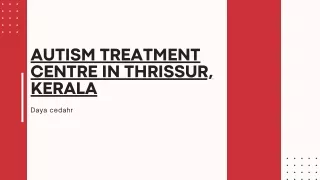 autism treatment Centre in Thrissur, Kerala