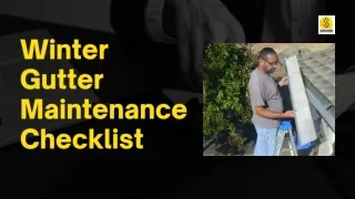 Winter Gutter Maintenance Checklist