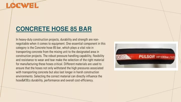 concrete hose 85 bar