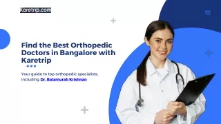best orthopedic doctors in bangalore