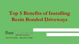 Top 5 Benefits of Installing Resin Bonded Driveways