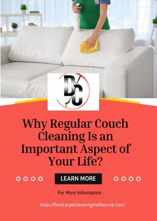 Why Regular Couch Cleaning Is an Important Aspect of Your Life?