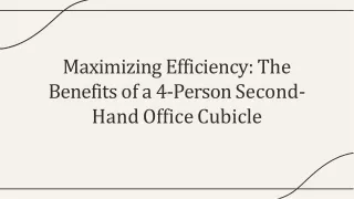 Spacious Second-Hand Office Cubicle for 4 People