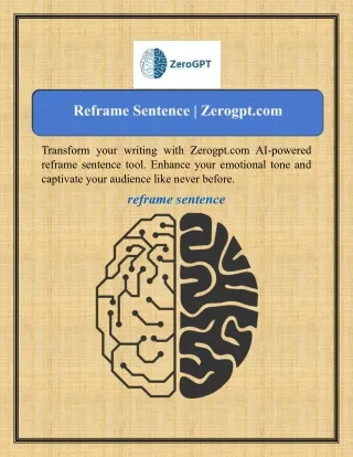 Reframe Sentence | Zerogpt.com