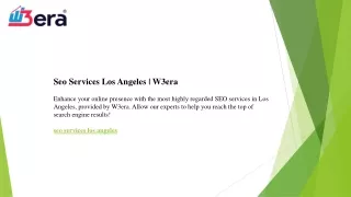 Seo Services Los Angeles  W3era