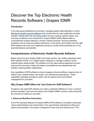 discover the top electronic health records