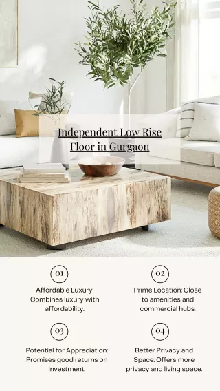 independent low rise floor in gurgaon