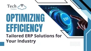 optimizing efficiency tailored erp solutions